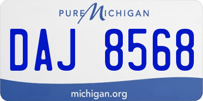 MI license plate DAJ8568