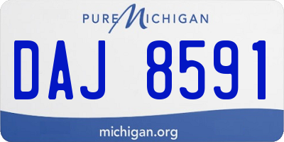 MI license plate DAJ8591