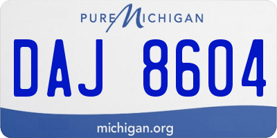 MI license plate DAJ8604