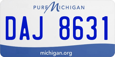 MI license plate DAJ8631