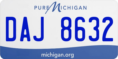 MI license plate DAJ8632