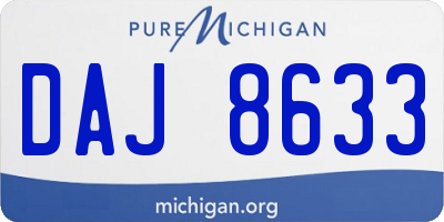 MI license plate DAJ8633