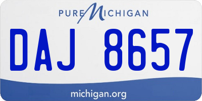 MI license plate DAJ8657