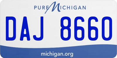 MI license plate DAJ8660