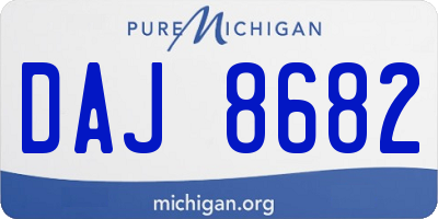 MI license plate DAJ8682