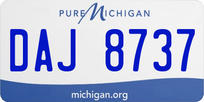 MI license plate DAJ8737