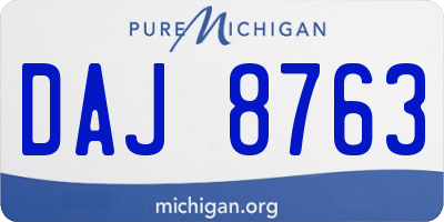 MI license plate DAJ8763