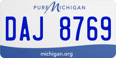 MI license plate DAJ8769