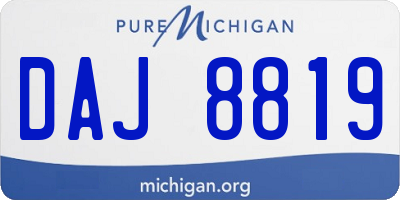 MI license plate DAJ8819