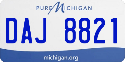 MI license plate DAJ8821