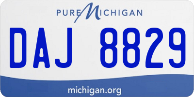 MI license plate DAJ8829