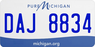 MI license plate DAJ8834