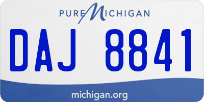 MI license plate DAJ8841