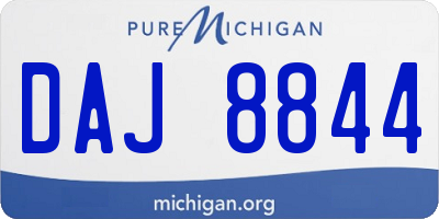 MI license plate DAJ8844