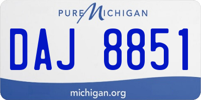 MI license plate DAJ8851