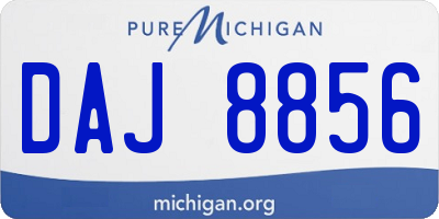 MI license plate DAJ8856