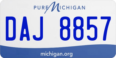 MI license plate DAJ8857