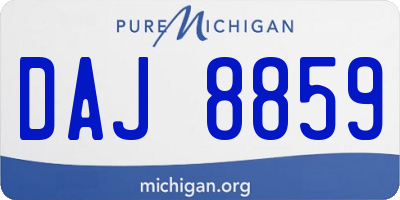 MI license plate DAJ8859