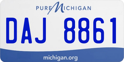 MI license plate DAJ8861