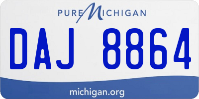 MI license plate DAJ8864