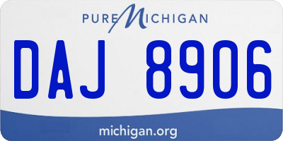 MI license plate DAJ8906