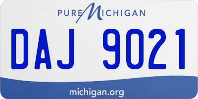 MI license plate DAJ9021
