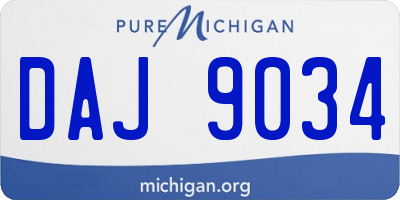 MI license plate DAJ9034