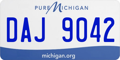 MI license plate DAJ9042
