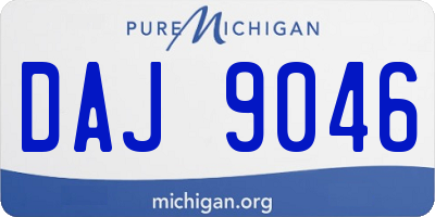 MI license plate DAJ9046