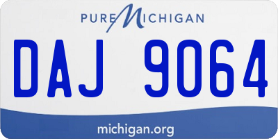 MI license plate DAJ9064