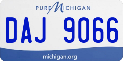 MI license plate DAJ9066