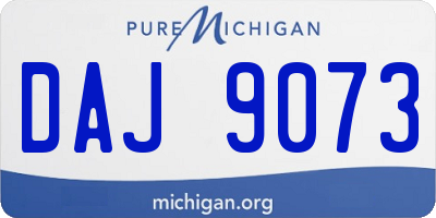 MI license plate DAJ9073
