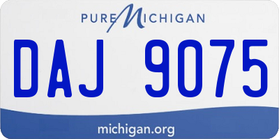 MI license plate DAJ9075