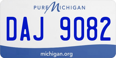 MI license plate DAJ9082