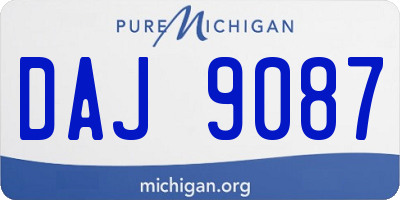 MI license plate DAJ9087