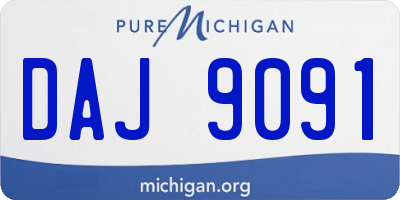 MI license plate DAJ9091
