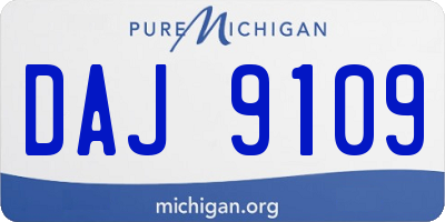 MI license plate DAJ9109