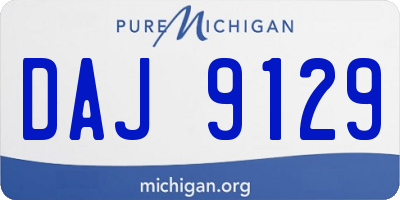 MI license plate DAJ9129
