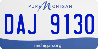 MI license plate DAJ9130
