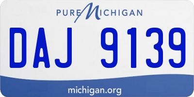 MI license plate DAJ9139