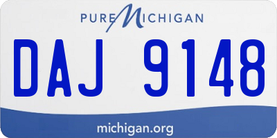 MI license plate DAJ9148