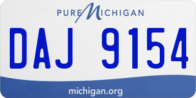 MI license plate DAJ9154