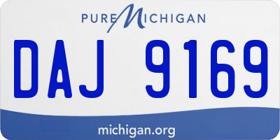 MI license plate DAJ9169