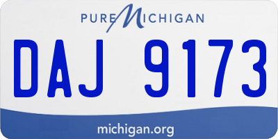 MI license plate DAJ9173