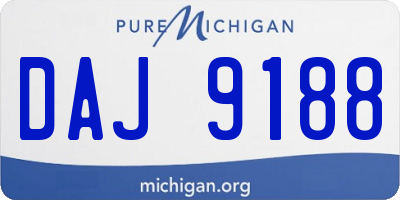 MI license plate DAJ9188