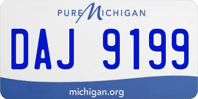 MI license plate DAJ9199