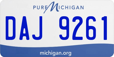 MI license plate DAJ9261