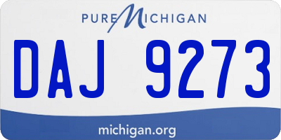 MI license plate DAJ9273