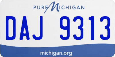 MI license plate DAJ9313