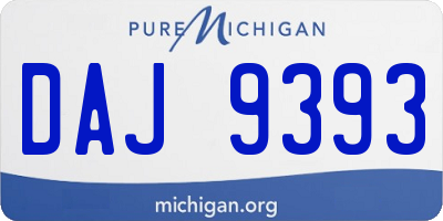 MI license plate DAJ9393